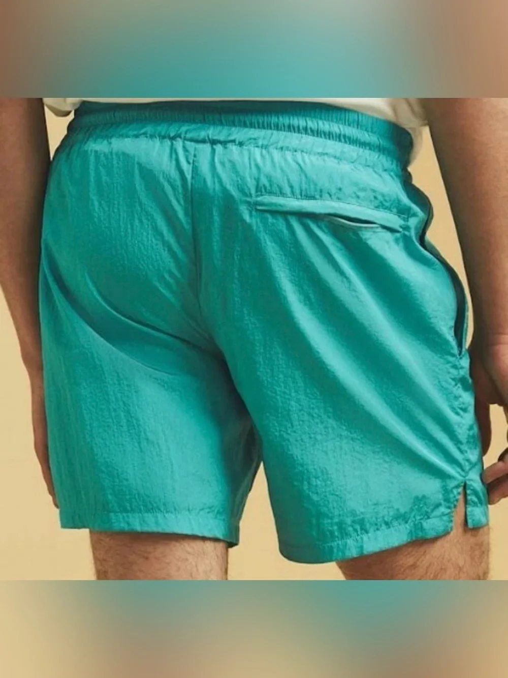 GUESS Men’s Go Patch Vintage Teal Shorts Swim Trunks